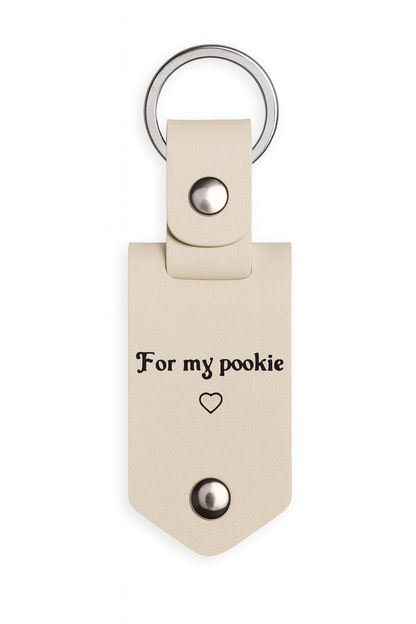 Personalized leather keychain