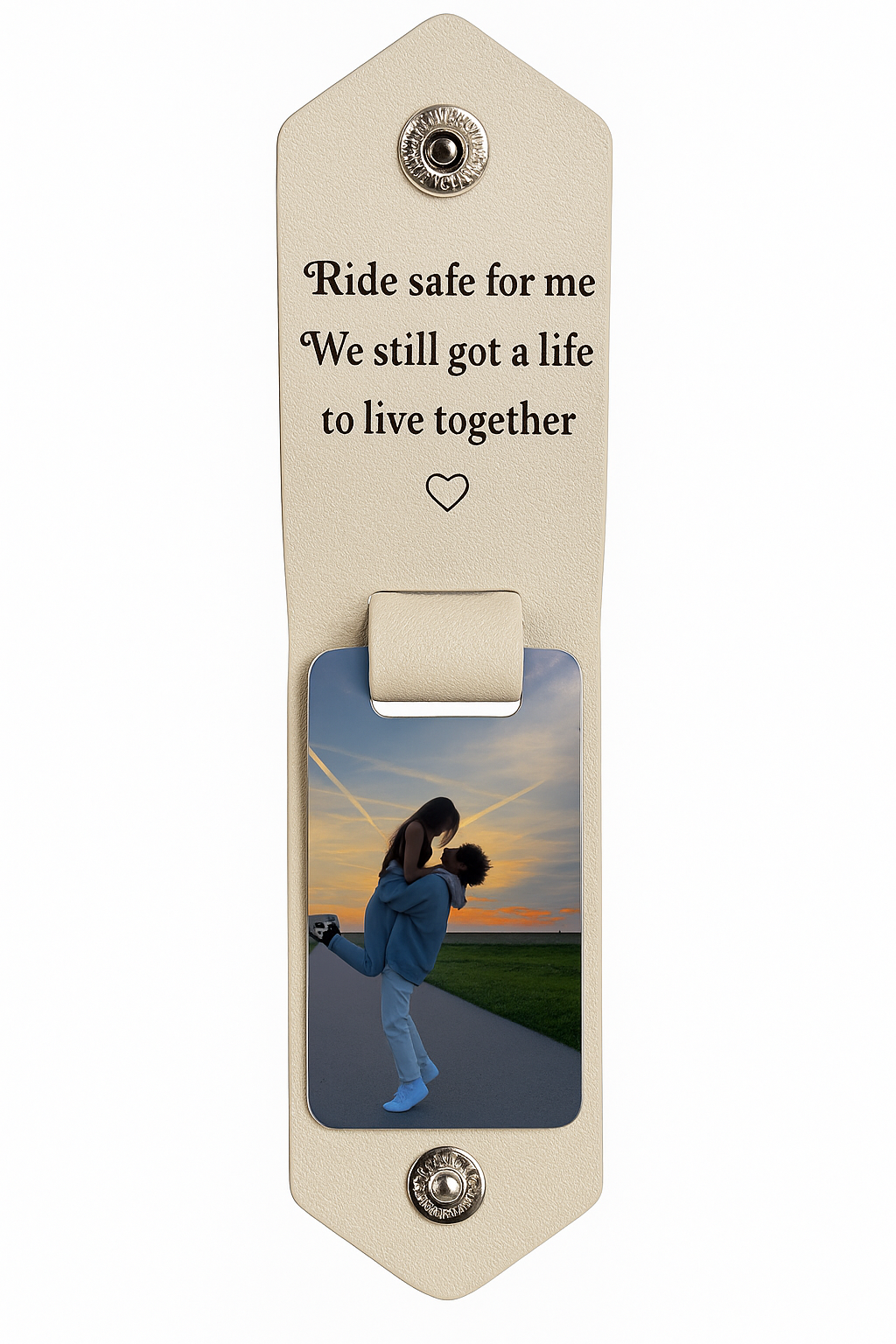 Personalized leather keychain