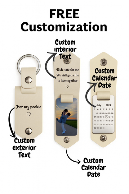 Personalized leather keychain