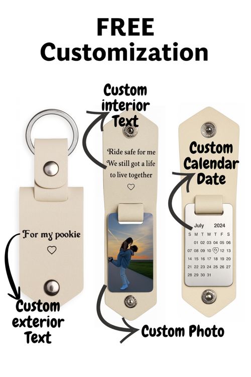 Personalized leather keychain